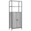 vidaXL Credenza Sonoma grigio 40 x 33 x 161 cm Legno ingegnerizzato