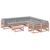 vidaXL Set Divani Giardino 9 pz Cuscini Legno Massello Abete Douglas