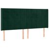 vidaXL Testiera ad Orecchio Verde Scuro 163x16x118/128 cm in Velluto