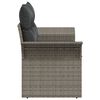 vidaXL Divano da giardino Grigio 141 x 62 x 69cm polyrattan