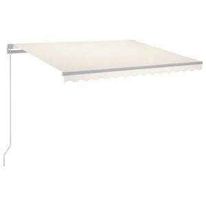 vidaXL Tenda da Sole Retrattile Manuale con LED 300x250 cm Crema