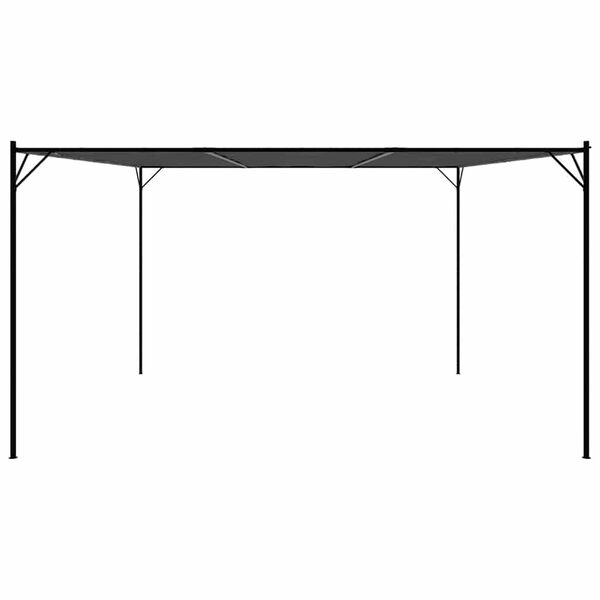 vidaXL Gazebo Antracite 4x4 m 180 g/m² Tessuto e Acciaio