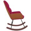 vidaXL Sedia a Dondolo Rosso Vino in Velluto