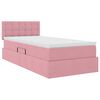 vidaXL Letto con Contenitore con materasso Rosa 90 x 190 cm Velluto