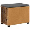 vidaXL Panca per ingresso con cuscino Legno vecchio 60 x 38 x 46 cm