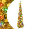 vidaXL Albero di Natale LED pop-up con stella 180 cm 100 LED PET Oro