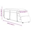 vidaXL Telo per Camper Grigio 870x235x275 cm in Tessuto Non Tessuto