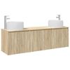 vidaXL Set di Armadi da Bagno 3 pz Rovere Sonoma 49,5 x 44,5 x 66 cm