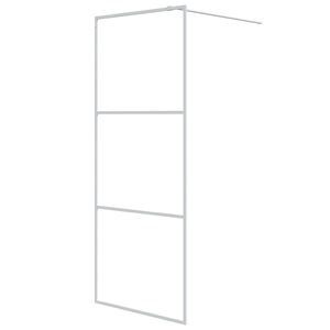 vidaXL Parete Doccia Walk in Bianca 80x195 cm Vetro Trasparente ESG