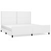 vidaXL Giroletto con Testiera Bianco 200x200 cm in Similpelle