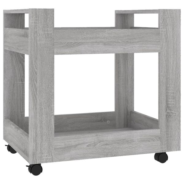 vidaXL Carrello Scrivania Grigio Sonoma 60x45x60 cm Legno Multistrato