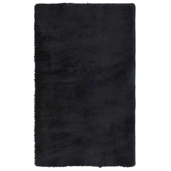 vidaXL Tappeto Shaggy a Pelo Lungo NAVARRA Nero 80x150 cm poliestere