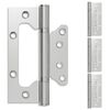 vidaXL Cerniera 4 pz 130 x 78 x 13 mm Argento Acciaio