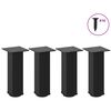 vidaXL Gambe per Tavolino da Caff&egrave; 4 pz Nere 30-32 cm Acciaio