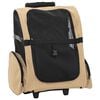 vidaXL Carrello per Animali 3 in 1 Design Sabbia 48x32x(57-106) cm Tessuto Oxford