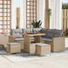 vidaXL Set Divano da Giardino 9 pcs Beige e Grigio Chiaro polyrattan