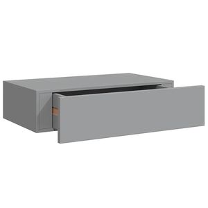 vidaXL Scaffale con Cassetti da Parete Grigio 40x23,5x10 cm in MDF