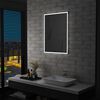vidaXL Specchio da Parete a LED per Bagno 60x80 cm