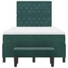 vidaXL Letto a molle con materasso Verde scuro 120 x 190 cm Velluto