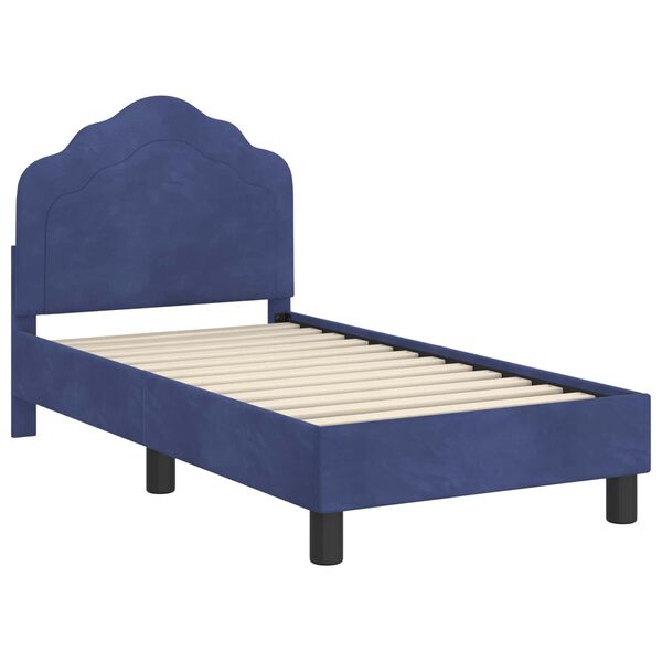 vidaXL Struttura letto per bambini con testata Blu Polizia 70 x 140 cm