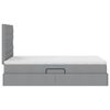 vidaXL Letto con contenitore e LED con led Grigio chiaro 120 x 190 cm