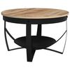 vidaXL Tavolino da Salotto &Oslash;68x43cm in Legno di Mango Grezzo