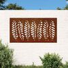 vidaXL Decorazione Muro da Giardino 105x55 cm Foglia Acciaio Corten