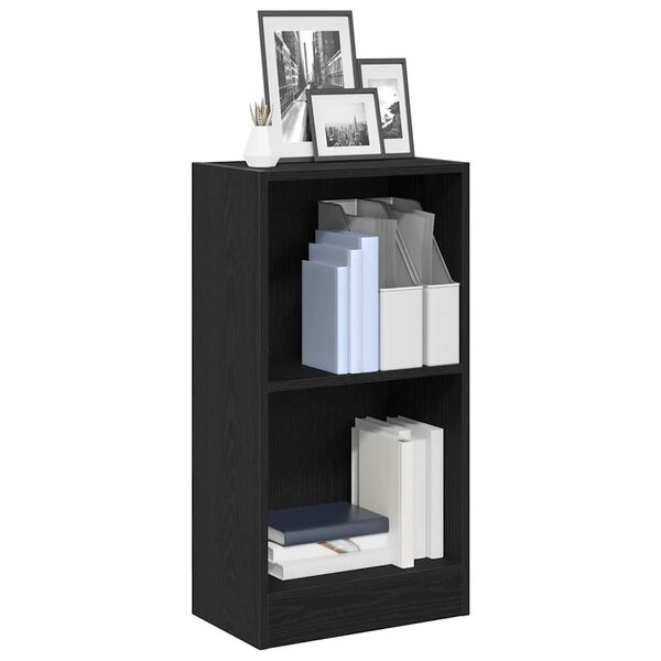 vidaXL Libreria Rovere Nero 40x24x76 cm in Legno Multistrato