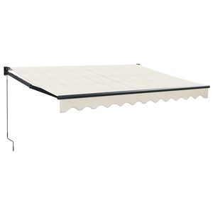 vidaXL Tenda da Sole Retrattile Crema 3x2,5 m in Tessuto e Alluminio