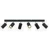 vidaXL Faretto da soffitto Nero 73 x 6 x 16 cm Metallo