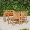 vidaXL Set da Pranzo per Giardino 4 pz in Legno Massello di Teak