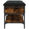 vidaXL Panca Porta Scarpe Rovere Fumo 82x42x45 cm in Legno Multistrato