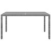 vidaXL Set Mobili da Pranzo per Giardino 5 pz in Polyrattan Grigio