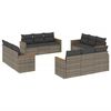 vidaXL Set Divani da Giardino 12 pz con Cuscini Grigio in Polyrattan