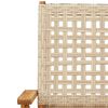 vidaXL Sedie Giardino Pieghevoli 6pz Beige Polyrattan e Legno Massello