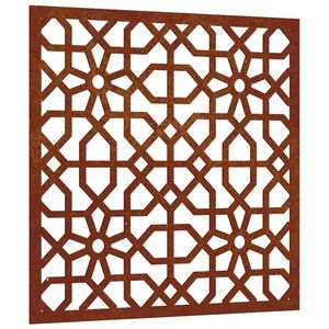 vidaXL Decorazione Muro da Giardino 55x55 cm Moresco Acciaio Corten
