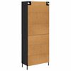 vidaXL Credenza Rovere Nero 69,5 x 34 x 180 cm Legno multistrato