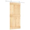 vidaXL Porta scorrevole Naturale e Bianco 95 x 210 cm