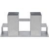 vidaXL Set Supporti per Legna da Ardere 4 pz in Acciaio Argento