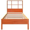 vidaXL Letto Libreria senza Materasso Marrone Cera 75x190 cm in Pino