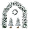 vidaXL Albero di Natale Mini 45 cm PVC e PE Verde e Bianco