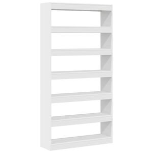 vidaXL Armadio per Libri 6 livelli 100 x 30 x 198 cm Bianco