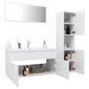 vidaXL Set Mobili da Bagno Bianco Lucido in Legno Multistrato