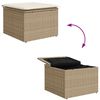 vidaXL Set Divano da Giardino 8 pcs Beige Poly Rattan
