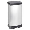 Curver Pattumiera a Pedale Deco 50 L Argento
