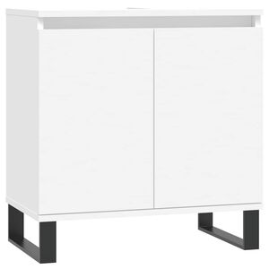 vidaXL Mobile da Bagno Bianco 58x33x60 cm in Legno Multistrato