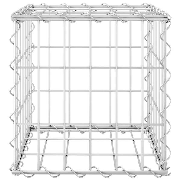 vidaXL Gabbione Letto Rialzato a Cubo in Filo di Acciaio 30x30x30 cm