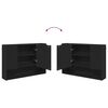 vidaXL Set di mobili per il bagno con cassetto con porta 5 pcs Nero