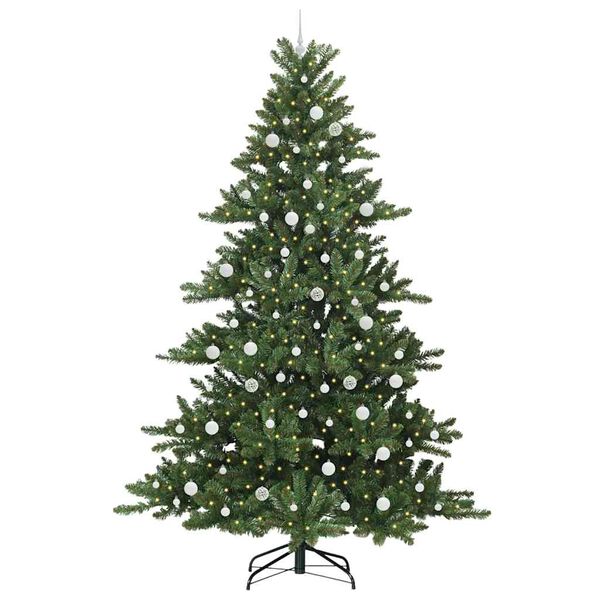 vidaXL Albero di Natale Artificiale con Rami Pieghevoli 240 cm PVC