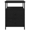 vidaXL Armadio da Notte con cassetto Rovere Nero 34 x 35,5 x 50 cm